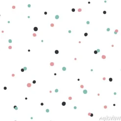 Tapeta: Wielokolorowe kropki i plamki na białym tle