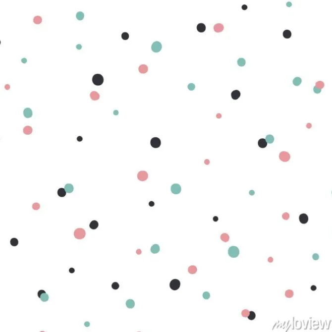 Tapeta: Wielokolorowe kropki i plamki na białym tle