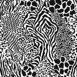 Tapeta: Wild animal skins patchwork camouflage wallpaper black and white