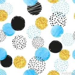 Tapeta: Wyrazisty deseń w różne groszki