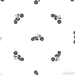 Tapeta: Wzór motocykla bez szwu czarny
