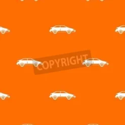 Tapeta: Wzór powtarzalny samochodu w kolorze pomarańczowym dla każdego