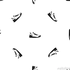 Tapeta: Wzór sneakers bez szwu czarny