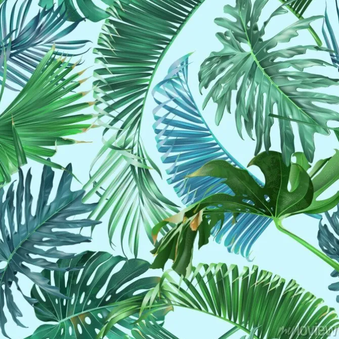 Tapeta: Wzór tropikalny liści