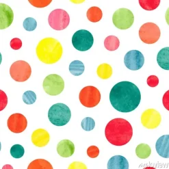 Tapeta: Wzór w kolorowe duże grochy
