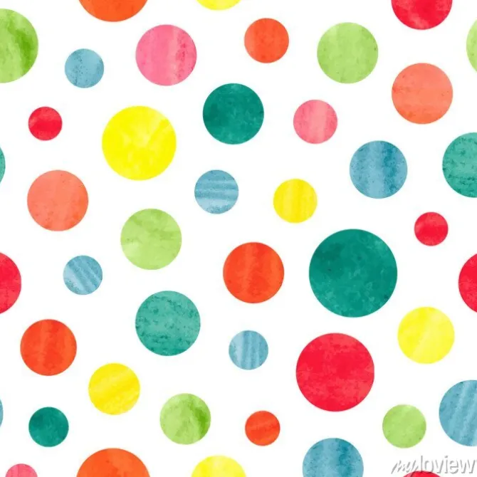 Tapeta: Wzór w kolorowe duże grochy