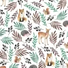 Tapeta: Wzór w leśne zwierzątka wśród liści