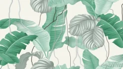 Tapeta: Wzór z liści bananowca i kalatei