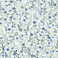 Tapeta: Wzór z niebieskimi polnymi kwiatami