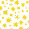 Tapeta: Wzór z ręcznie rysowane doodle słońc.