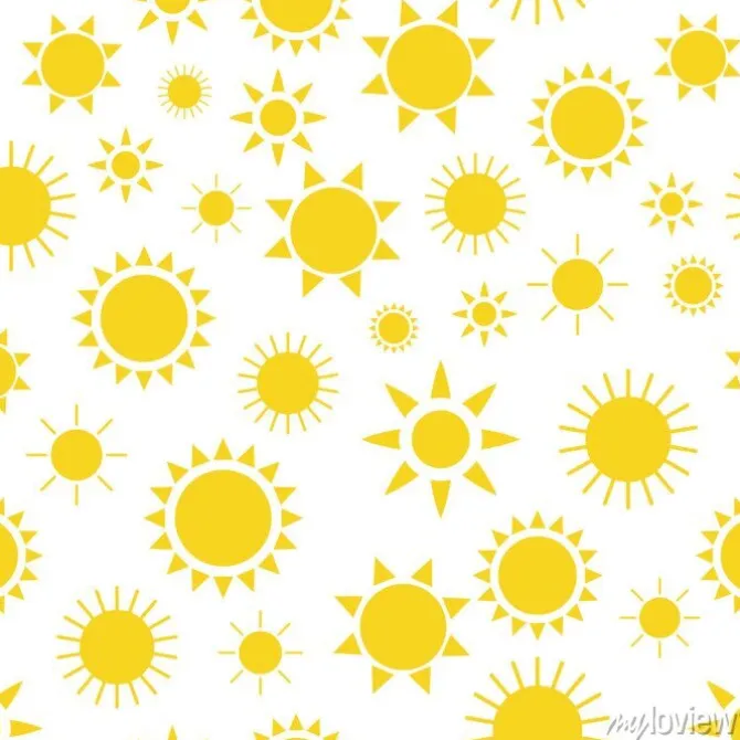 Tapeta: Wzór z ręcznie rysowane doodle słońc.