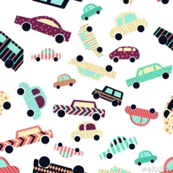 Tapeta: Wzór z samochodami. sztuki można używać do tła, drukowania, pocztówki.
