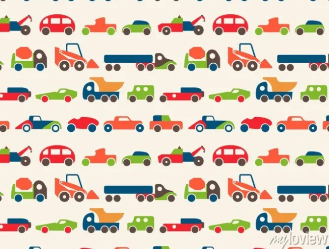 Tapeta: Wzór z samochodzikami