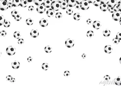 Tapeta: Wzór ze spadającymi piłkami nożnymi