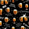 Tapeta: Wzór ze szklankami piwa i napisami