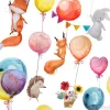Tapeta: Zwierzątka wiszące na kolorowych balonach